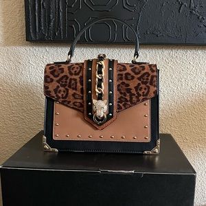 ALDO Top Handle Leopard Print Handbag